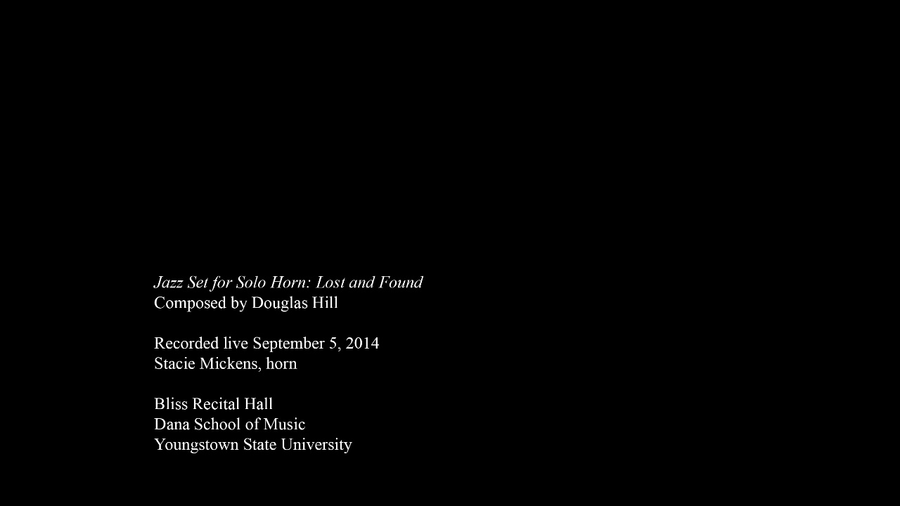 Jazz Set for Solo Horn: Lost and Found by Douglas Hill