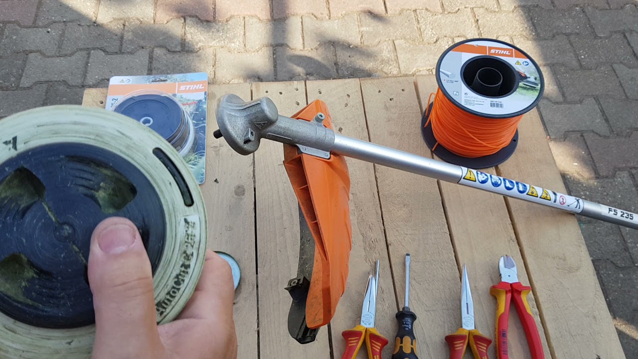 Montare fir motocoasă Inlocuire fir motocoasa Stihl Autocut C 26-2  How to replace trimmer line