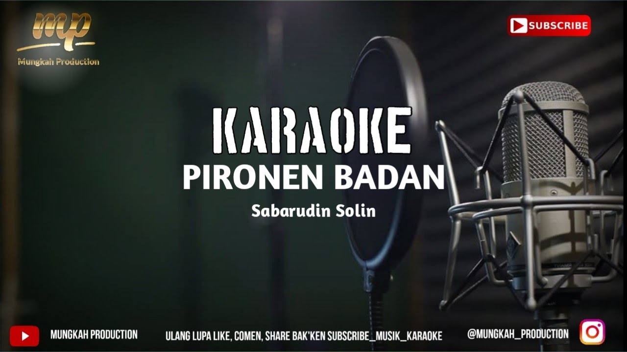 Karaoke lagu Singkil PIRONEN BADAN || Sabarudin Solin (Official Music Karaoke)