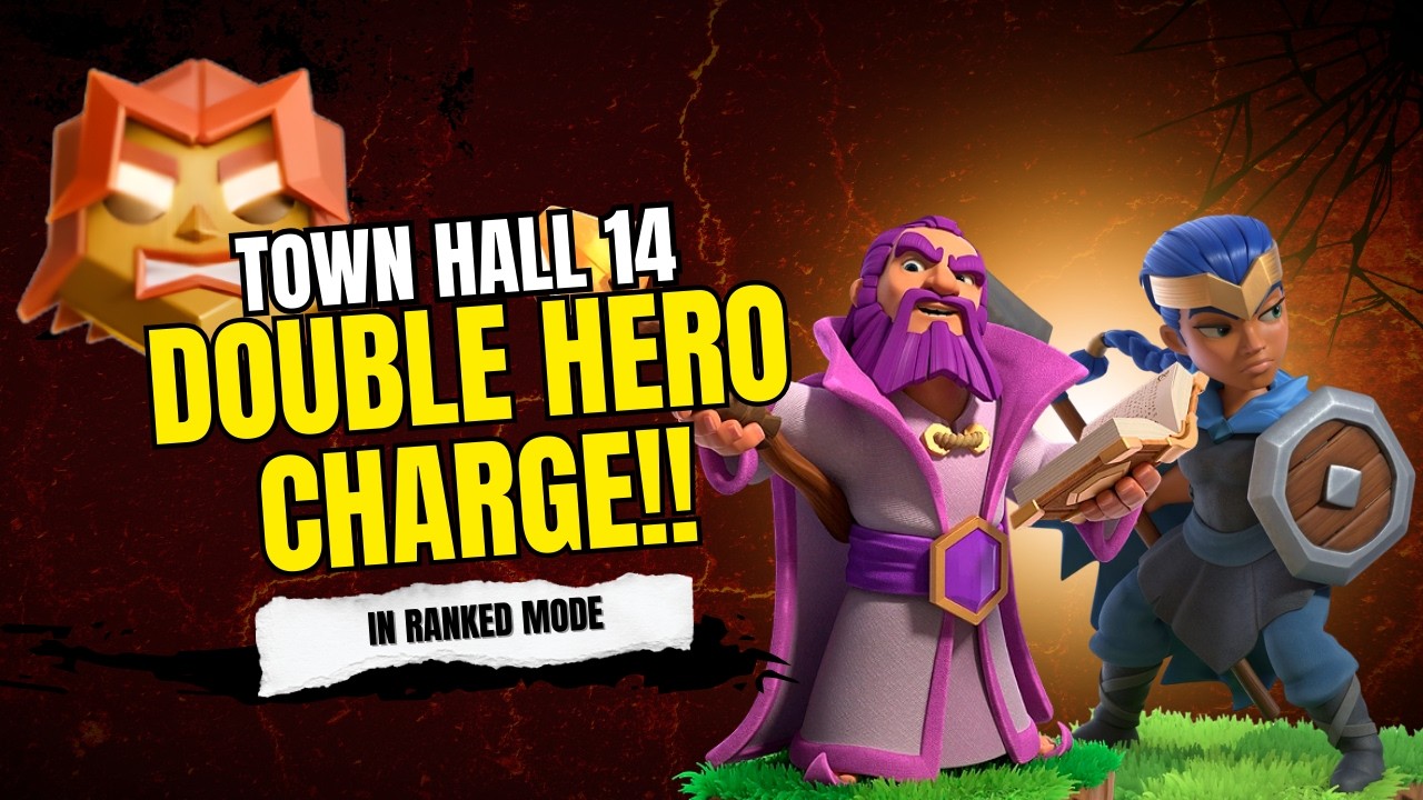THE DOUBLE HERO CHARGE! 🔥 RC & Warden Invisibility Strategy (TH14 Ranked)
