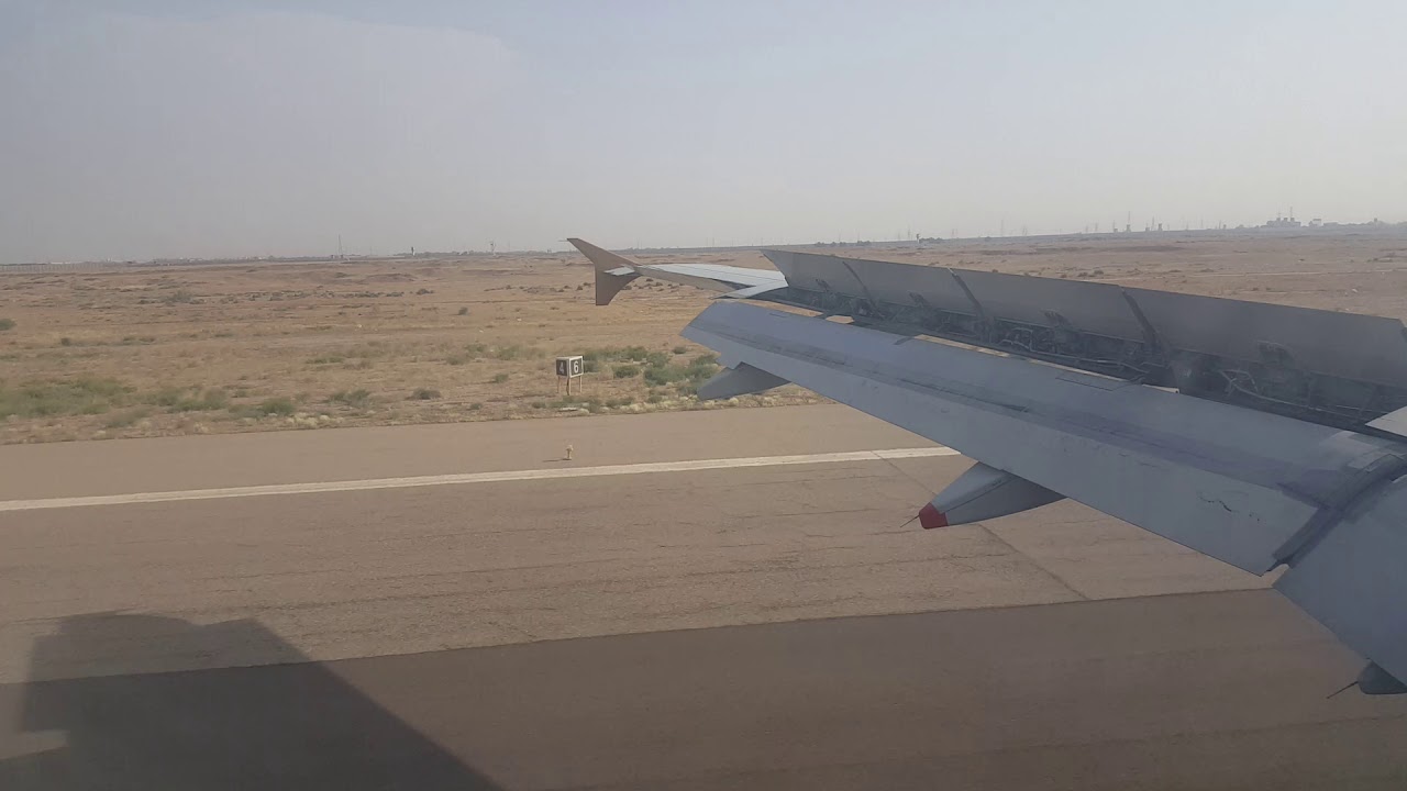 لحضه الهبوط على مطار النجف الدولي الهبوط لايخيف مثل الاقلاع فلايحتاج للقلق