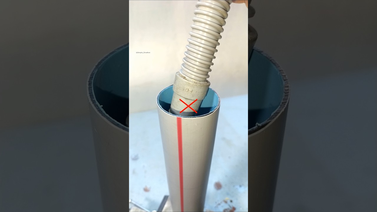 Remember this plumbing trick! How to connect a washing machine hose to a large sewer pipe #diy #tips