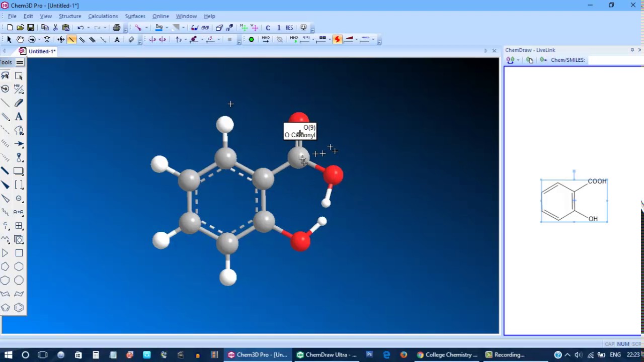 Drawing 3D Structures of Organic compounds for your research articles in ChemDraw and Chem 3D Pro