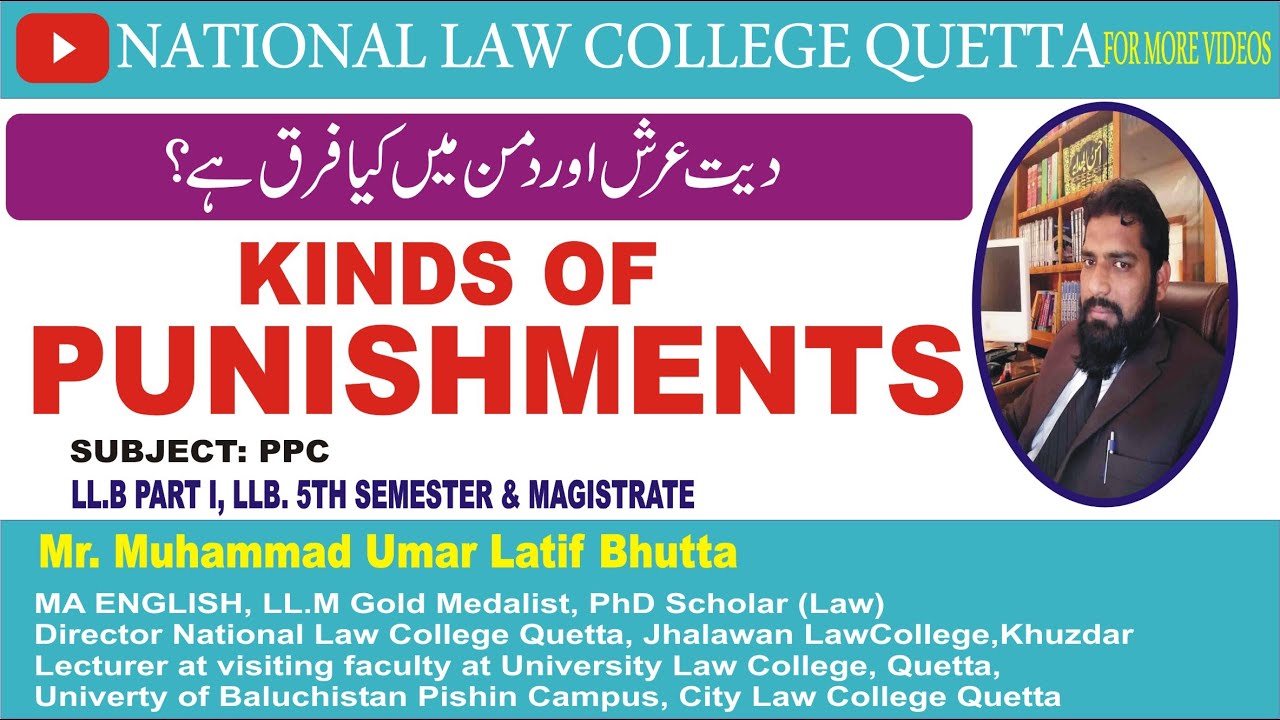 PPC , LECTURE 7, SECTION 53 TYPES OF PUNISHMENTS