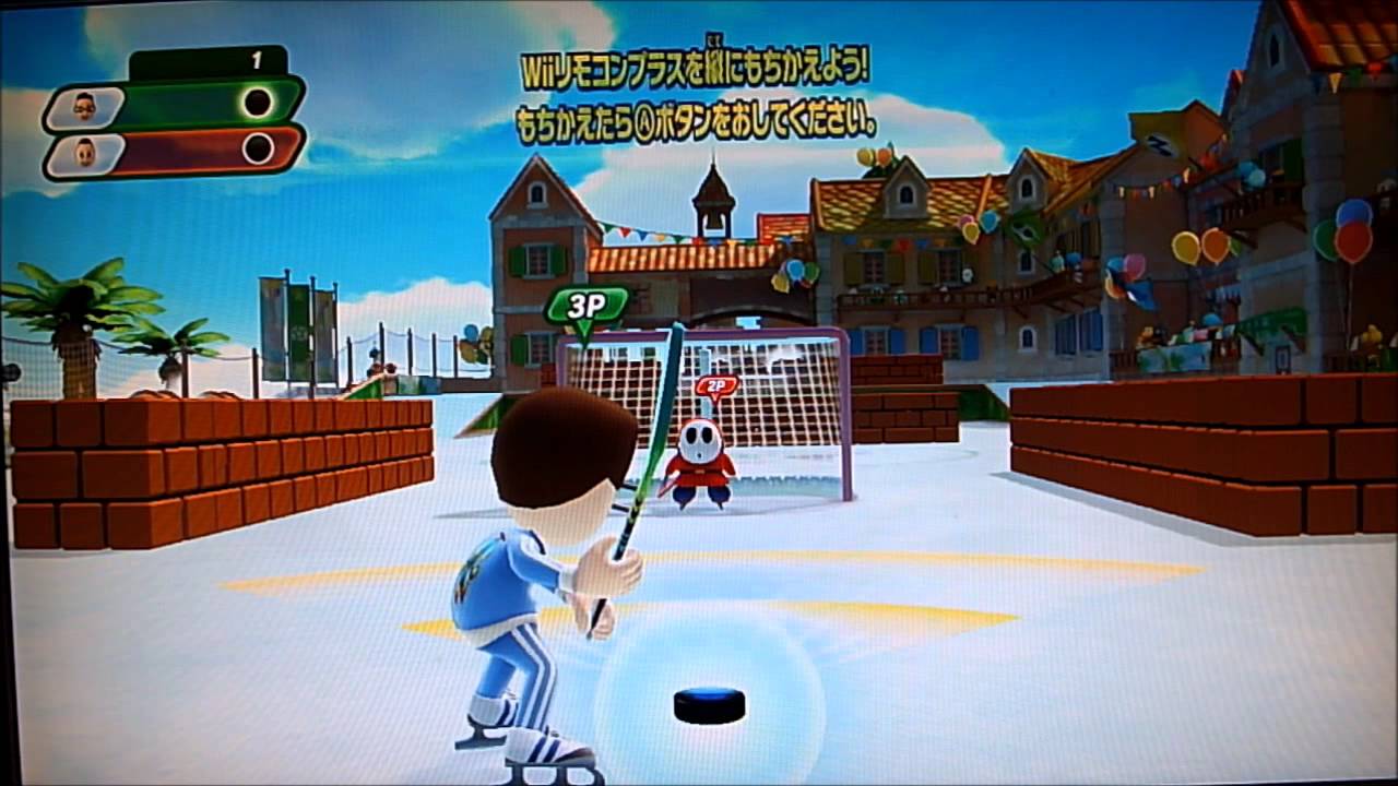 マリオ&ソニック　AT　ソチオリンピック　ストリートアイスホッケー　プレイ映像