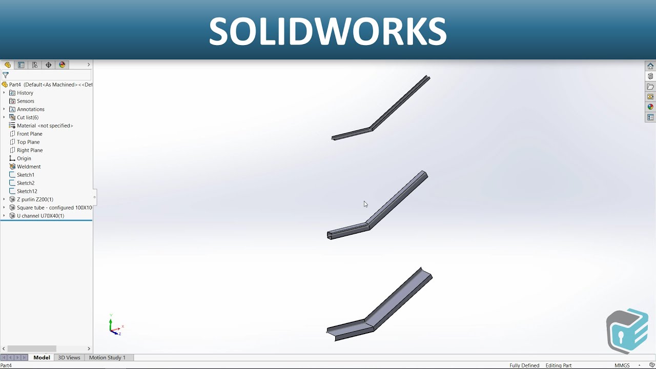 SOLIDWORKS - Adding Weldment Profile (3 Different Methods)