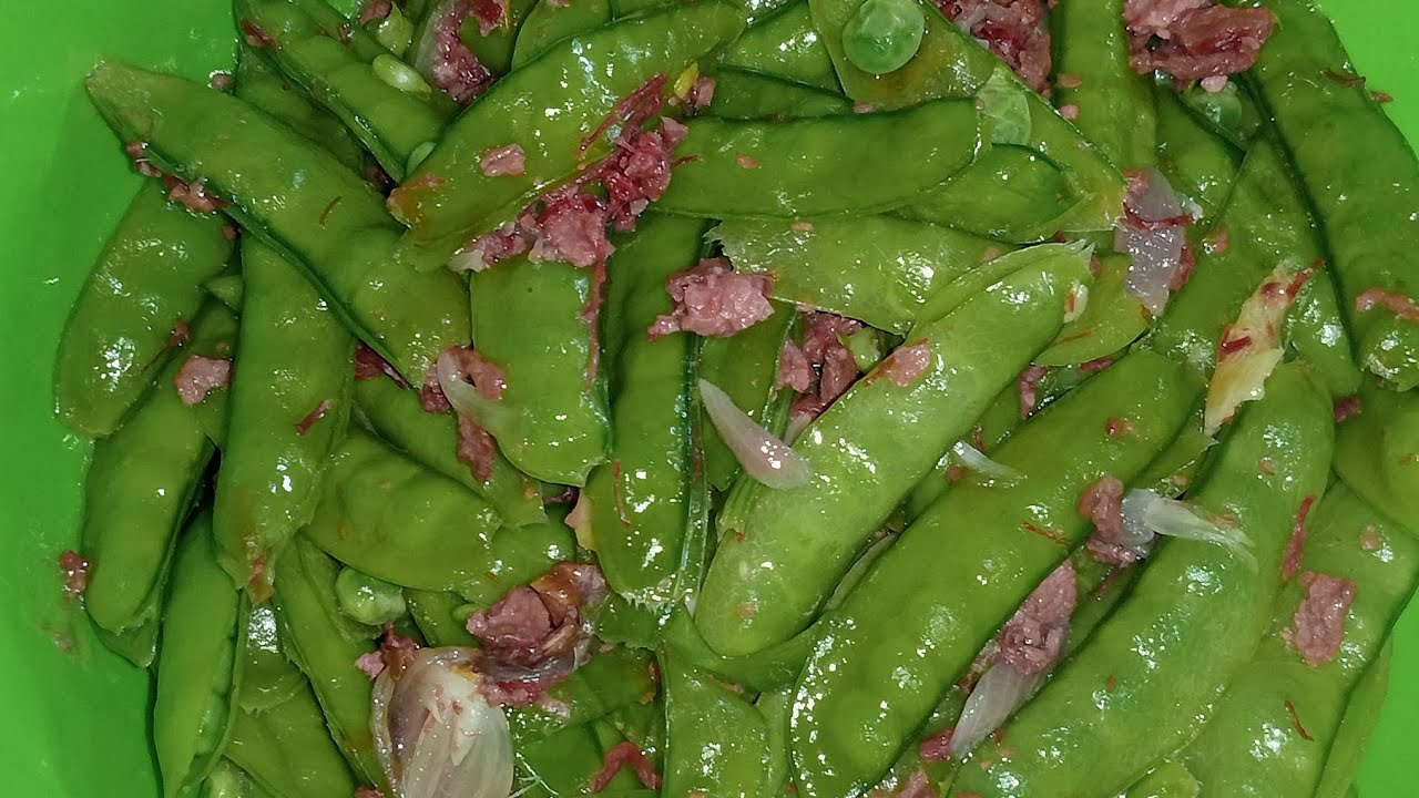 Snow peas🫛with cornedbeef;buhay probinsya/rodaca
