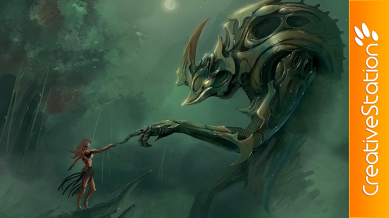 Contact - Speed painting (#Photoshop) | CreativeStation