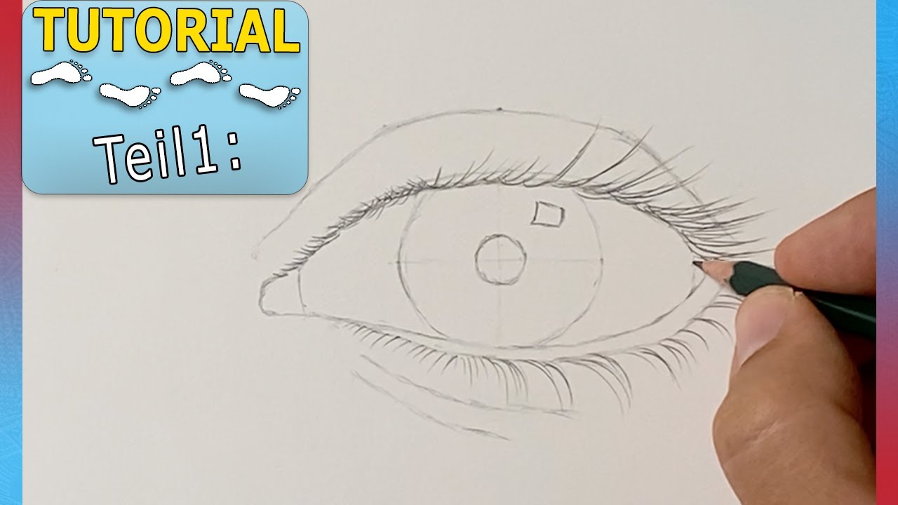 Teil 1: Die Skizze des Auges - Wie zeichnet man ein Auge vom Foto ab? Auge zeichnen für Anfänger
