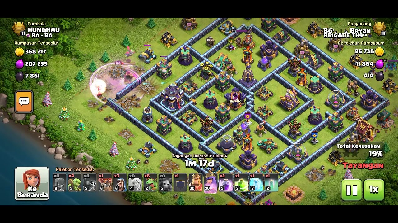 TH9 VS TH15 by Bryan #th9push #th9attack