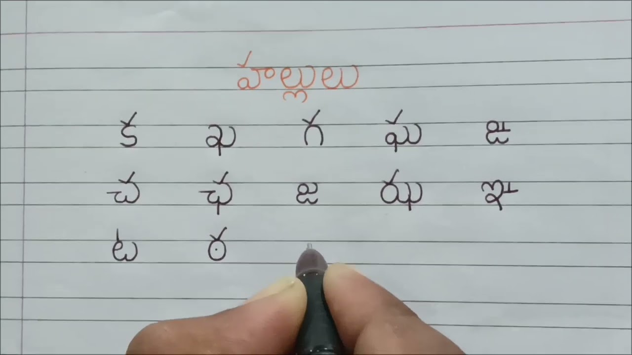 తెలుగు వర్ణమాల అక్షరాలు రాసే విధానం...Nanda007