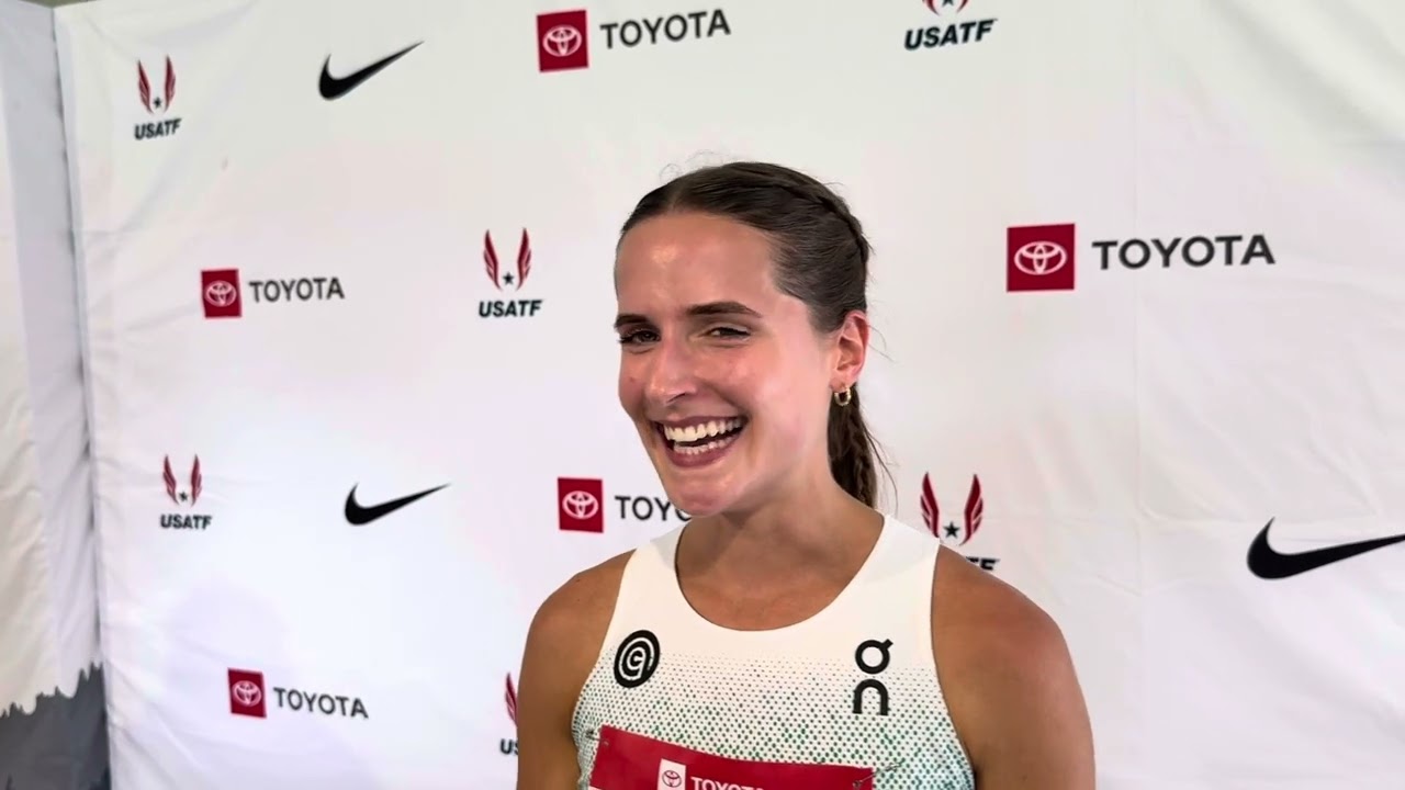 Olivia Markezich after moving on to the steeplechase final
