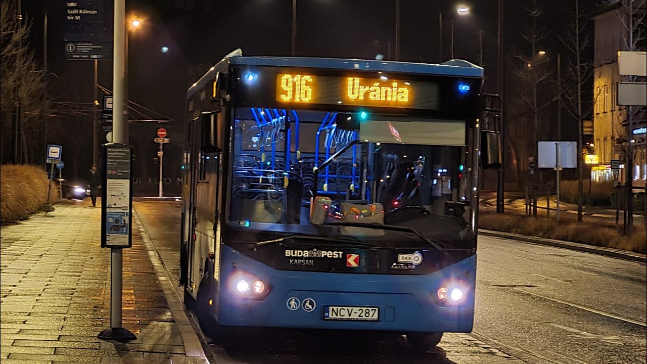 BKV 916-os éjszakai busz - NCV-287 (2021.12.24)