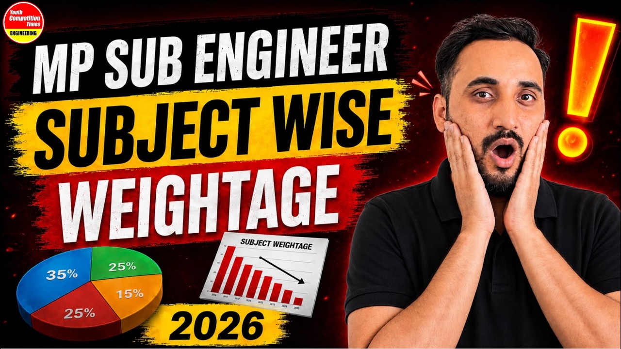 MP Sub Engineer 2026 | Subject Wise Weightage 🔥 कौन सा Subject कितना पढ़ें? | Complete Exam Strategy