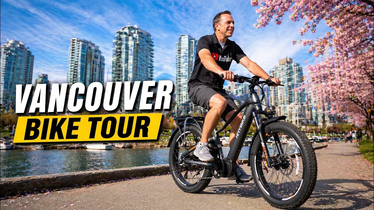 Bike Tour of Vancouver, BC – 45 Miles!  Downtown & Seawall | 4K60fps!