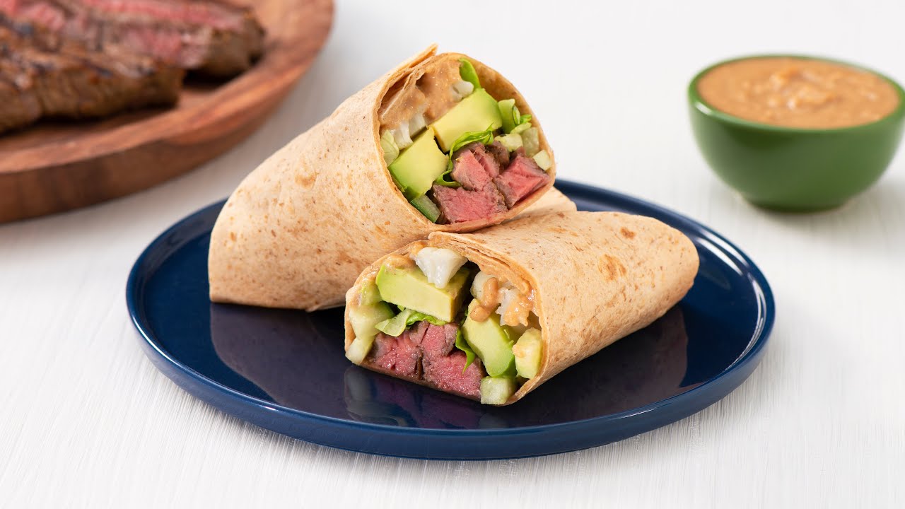 High Protein Baja Steak Wraps | Healthy Dinner Recipe