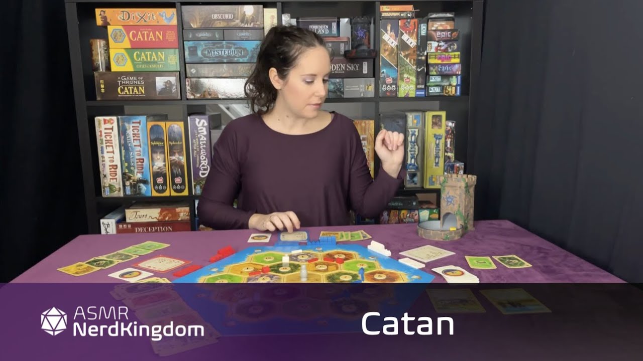 ASMR Board Game - Catan Let’s Play (Soft Spoken, Dice Rolling)