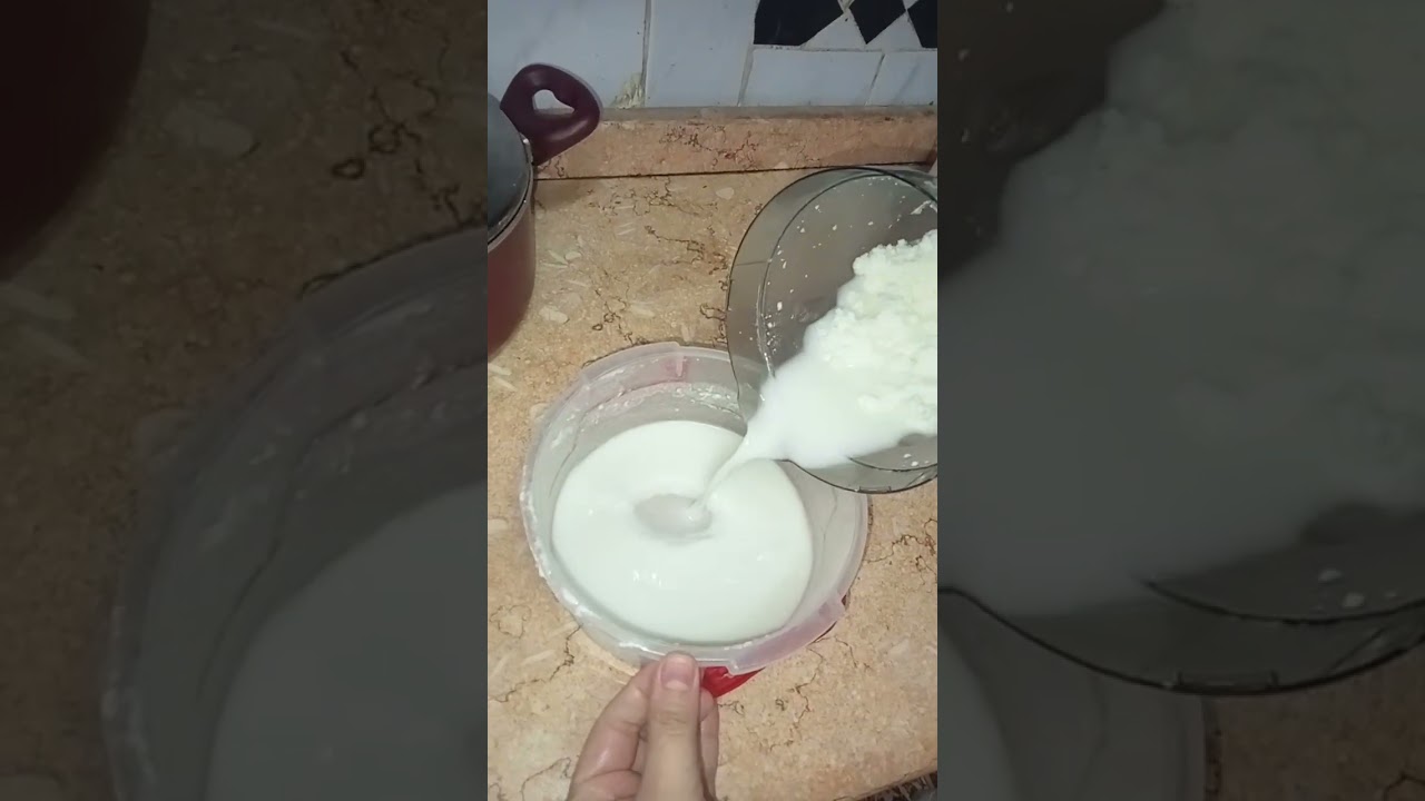تحويل القشطة لزبدة بلدي عن طريق الخلاط