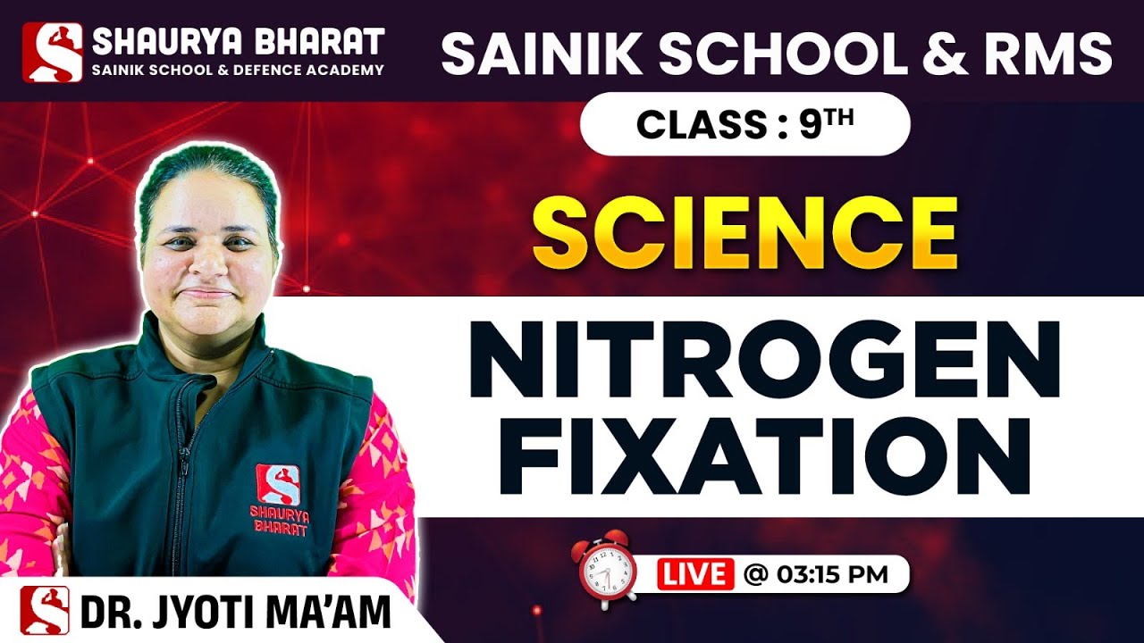 Nitrogen Fixation - Science For class 9th Sainik School and RMS by Jyoti Ma'am