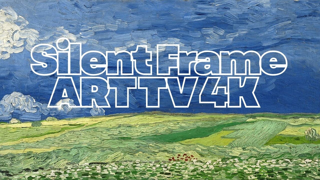 2 Hours of Silent Frame art tv: Vincent van Gogh Green Wheat Field with Cypress wallpaper 4K