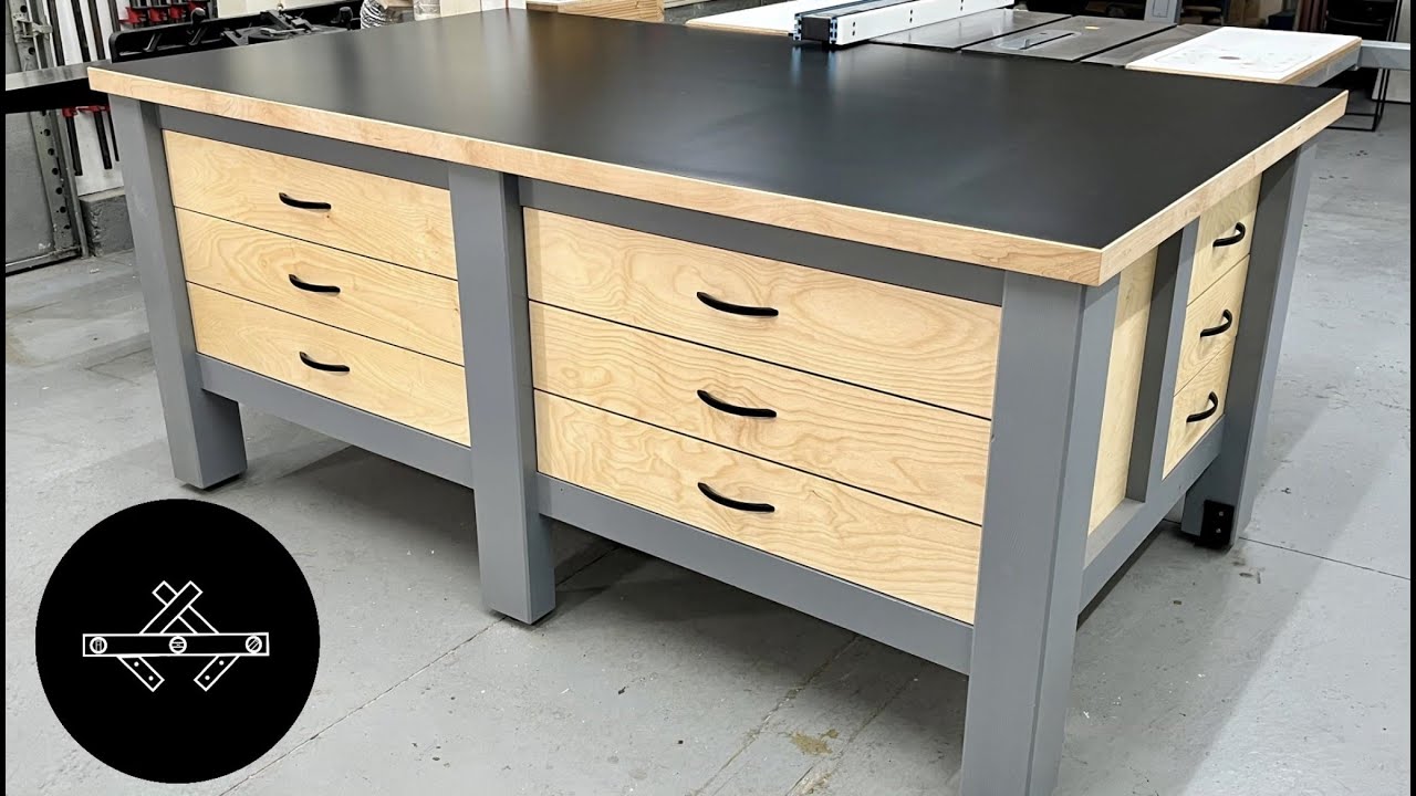 Out feed table part 2 with storage to improve organization.