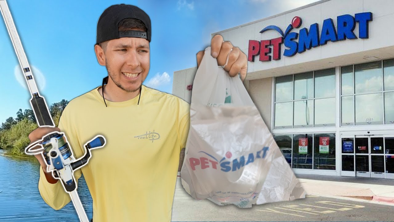 Pet Store LIVE BAIT Fishing Challenge!! (Surprising)