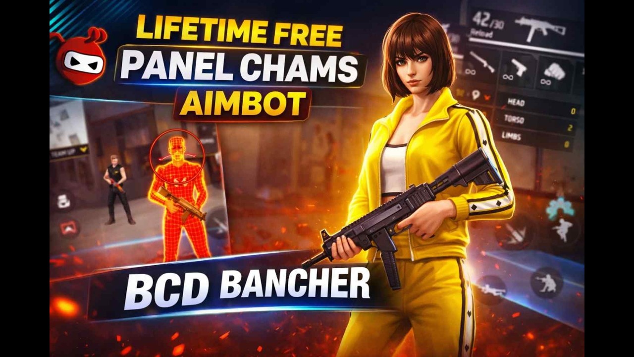 PC Lifetime Free Panel Chams AimBot 😱 | BCD BANCHER | Free Fire Panel Hack