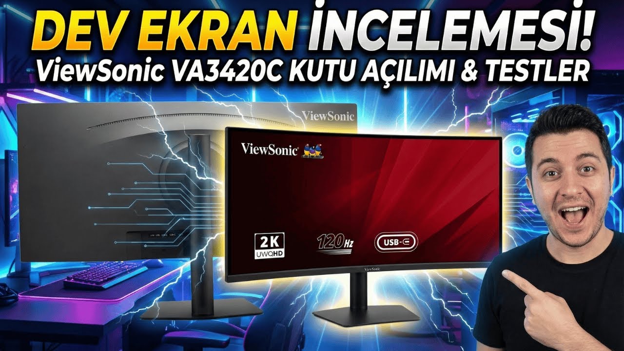 Bu Fiyata Dev Ekran Mı?ViewSonic VA3420C Kutu Açılımı ve İnceleme|ViewSonic VA3420C Detaylı İnceleme