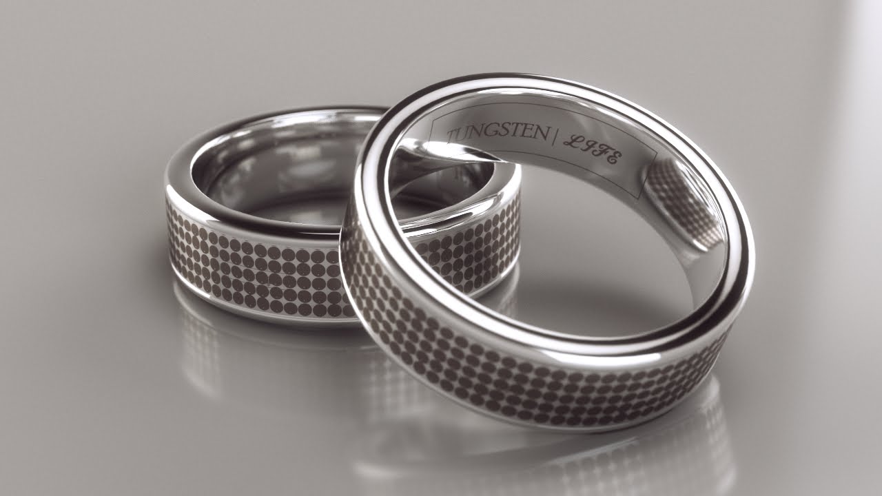 Jewelry Rendering - Tungsten Rings 3D Studio Max & Vray
