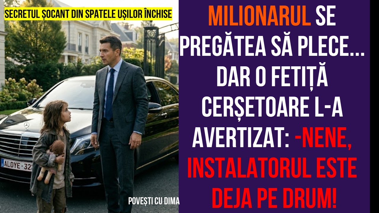 Milionarul se pregătea să plece, dar o fetiță cerșetoare l-a avertizat: Nene, instalatorul este...