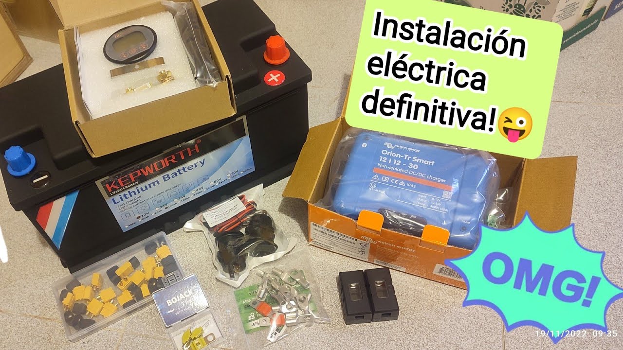 Nissan NV200 instalación eléctrica definitiva LIFePO4 + victron Orión TR Smart, TR 16, STC 1000 12v