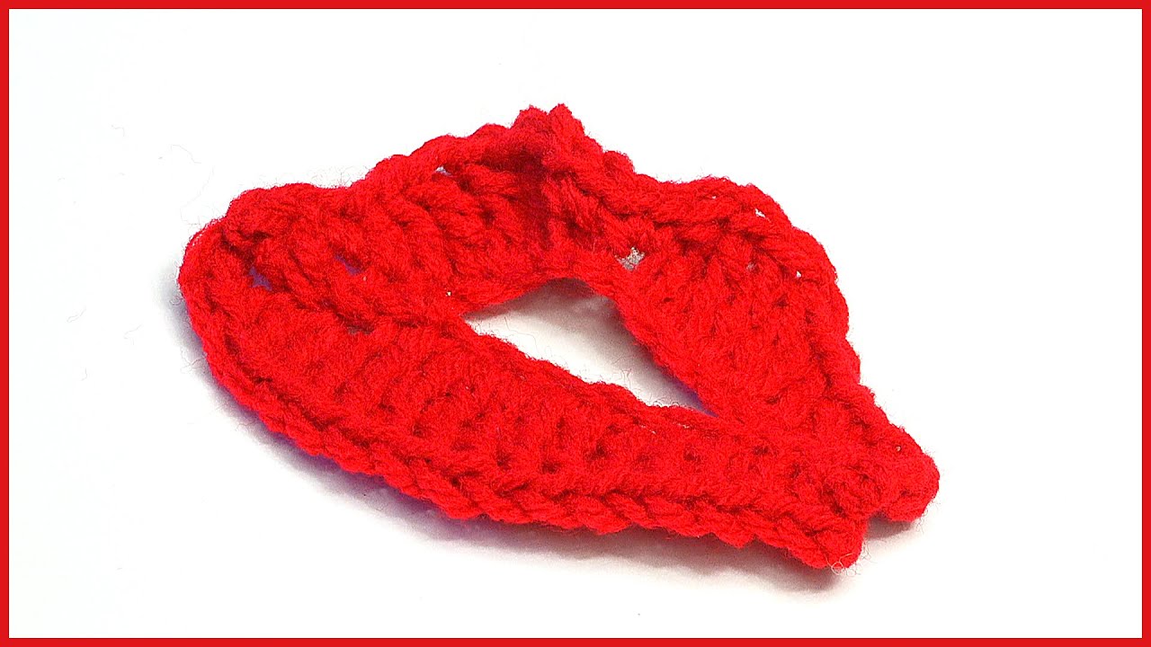 How to Crochet Lips Applique