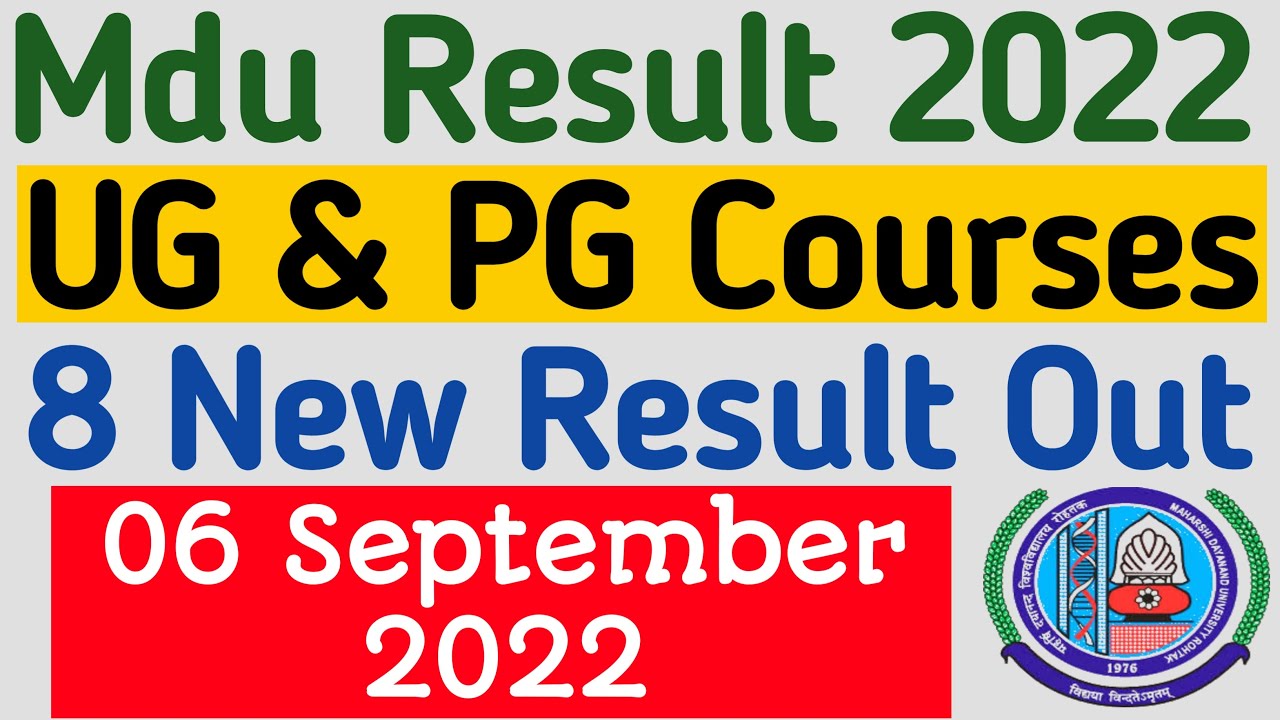 Mdu Result 2022 | mdu latest result 2022 | mdu result update | mdu ug & pg courses result out