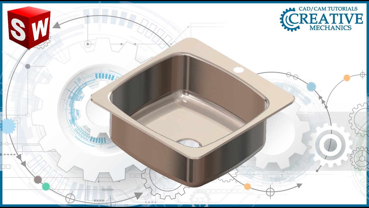 Кухонная мойка в Solidworks