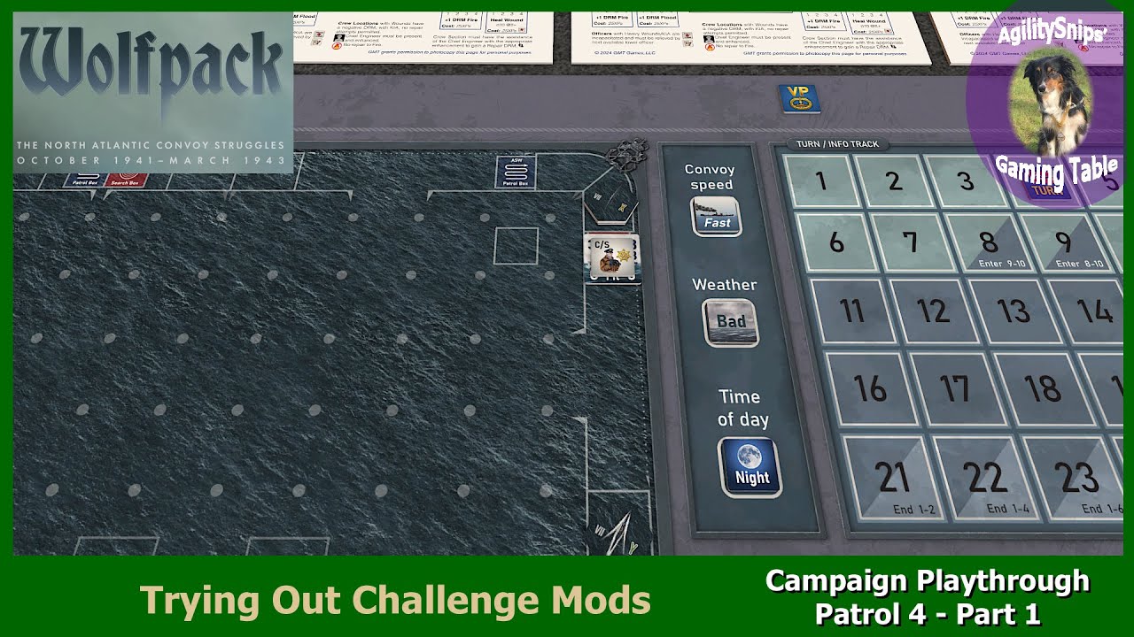 Trying Out Challenge Mods - Patrol 4 Part 1 - Wolfpack - GMT Games