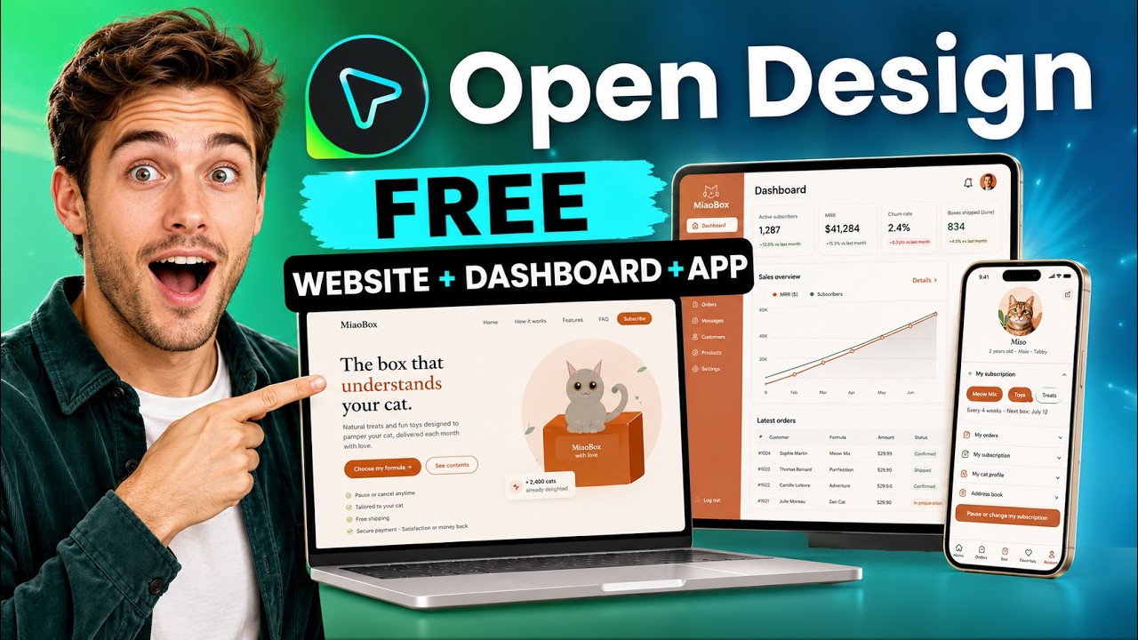 Open Design: Build an AI Website, Dashboard & App (Free Claude Design Alternative)