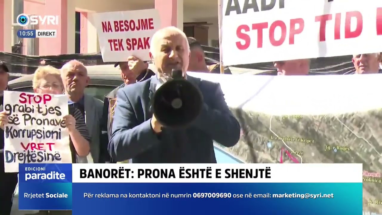Banorët e Rrjollit dhe qytetarë nga disa zona protestë në Tiranë kundër projekteve në pronat e tyre