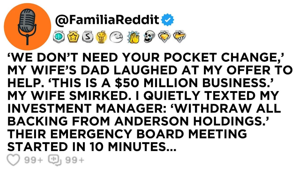 ‘WE DON’T NEED YOUR POCKET CHANGE,’ MY WIFE’S DAD LAUGHED AT MY OFFER TO HELP. ‘THIS IS A $50...