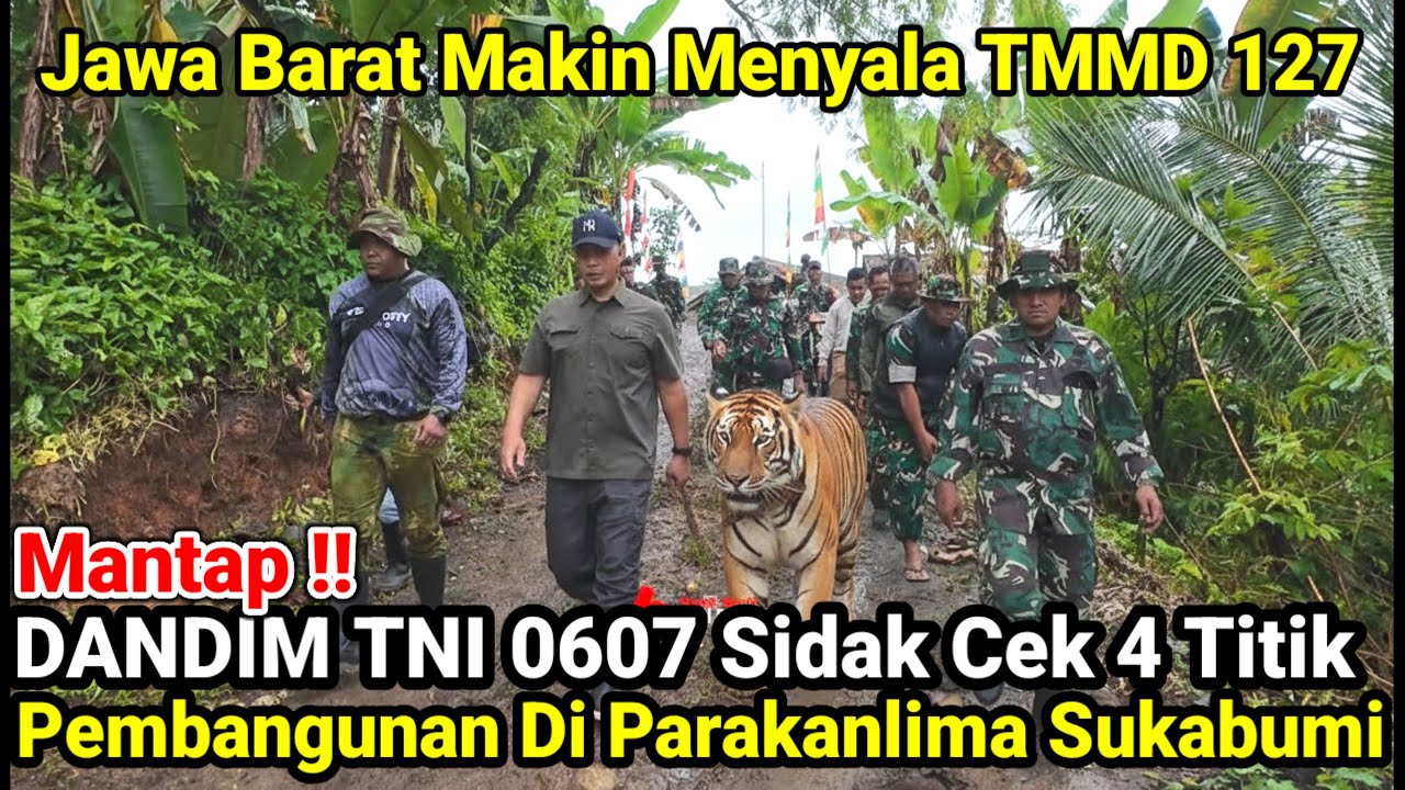 Efek KDM‼️Dandim TNI AD Sidak Cek 4 Titik Pembangunan Di Parakanlima Sukabumi