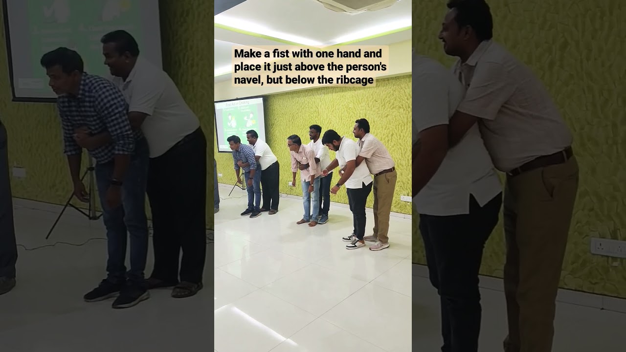Food stuck in throat /Choking First aid(Hindi) Heimlich Maneuver, Practice by Tourguides
