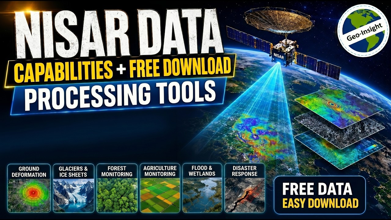 NISAR Satellite Data Guide:  Capabilities, Free Download Sources, and Processing Tools