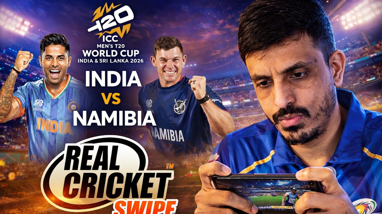 🇮🇳 India vs Namibia 🇳🇦  | T20 World Cup 2026 | Epic Match in Real Cricket Swipe | Full Match Live