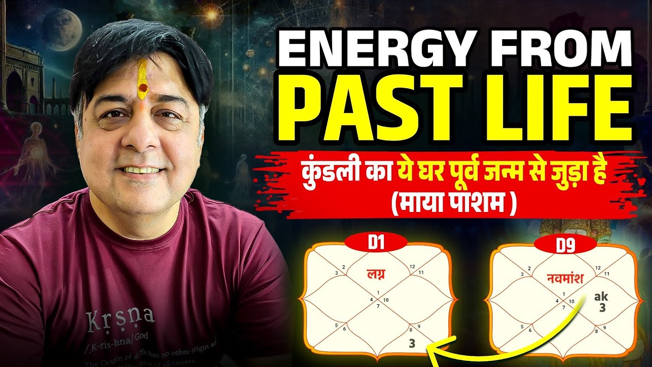 Energy from past life in your chart / पूर्व जन्म से कौन सा घर जुड़ा है आपकी कुण्डली में / माया पाशम