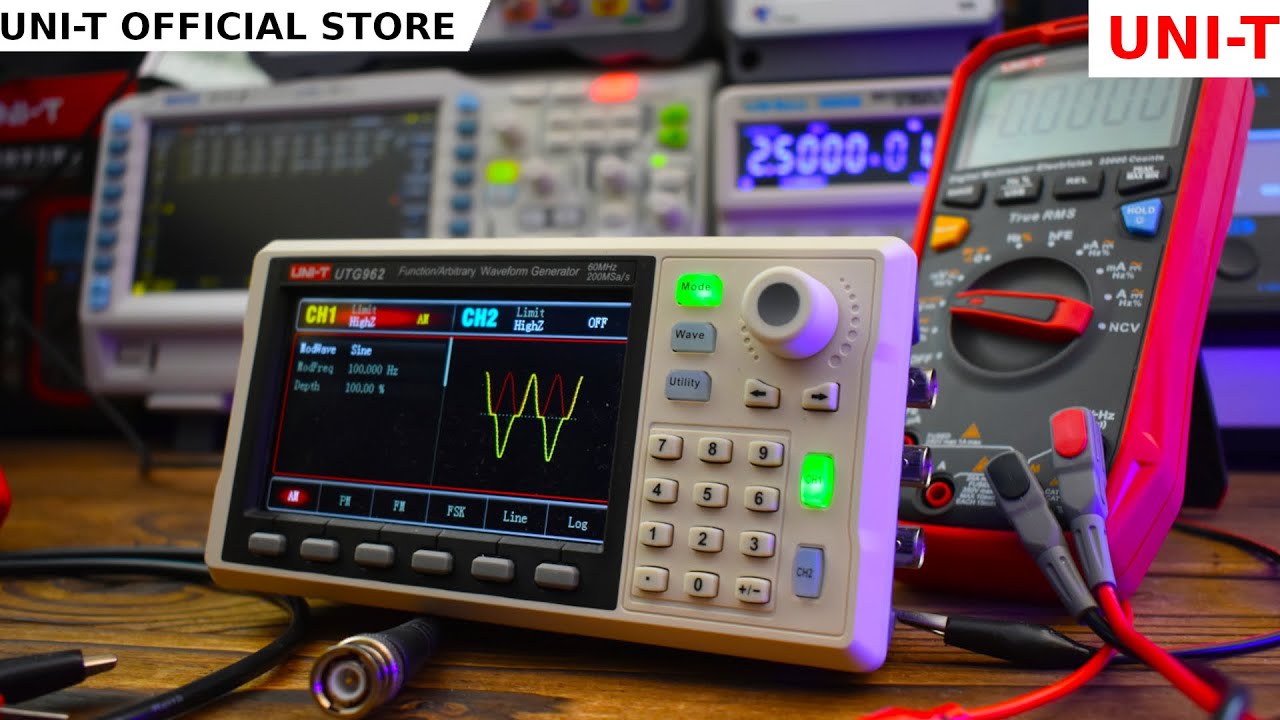 UNI-T UTG962 Обзор генератора сигналов двухканальный. The full review signal generator.