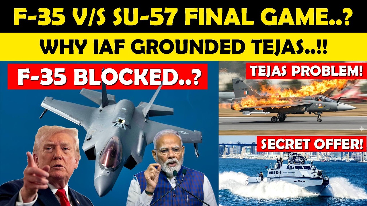Indian Defence News:F-35 Deal BLOCKED?Russia ka Su-57 Offer,Tejas Bug Exposed!,Navy ki Secret Power!