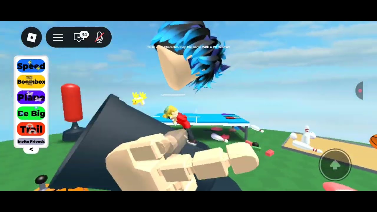 Playing a vr game on roblox ft jackbailey