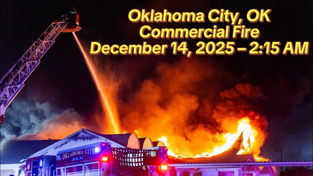 RAW VIDEO: MASSIVE Fire Engulfs Vacant Restaurant in Oklahoma City