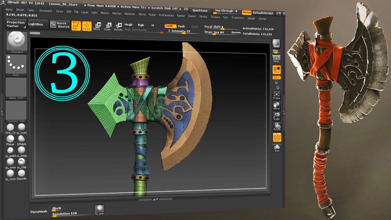 Modeling Game Character | Part 3 | Beginning of Details | Zbrush | No Commentary