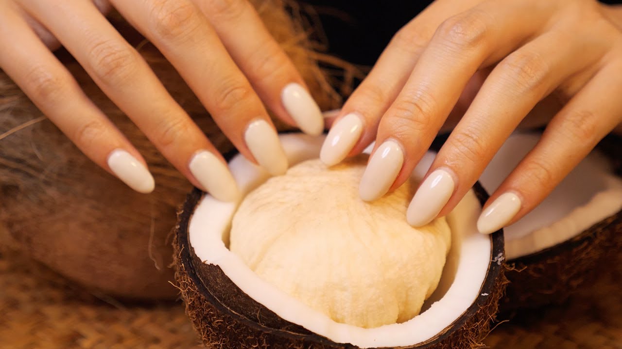 ASMR of a Sprouted Coconut (No Talking)