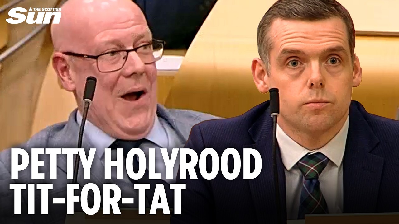 Madness in Holyrood as Douglas Ross REFUSES to be thrown out after MSPs' petty tit-for-tat